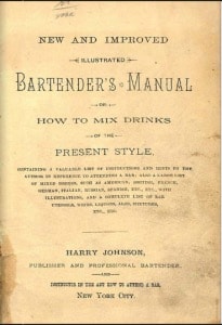 Title page of Harry Johnson's Bartenders' Manual, published in 1888