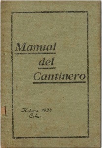 Cover of Manual del Cantinero, published in 1924